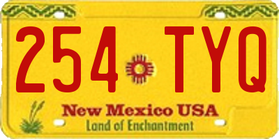 NM license plate 254TYQ