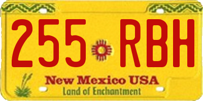 NM license plate 255RBH