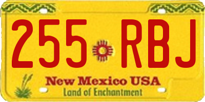 NM license plate 255RBJ