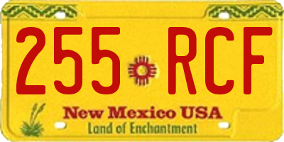 NM license plate 255RCF