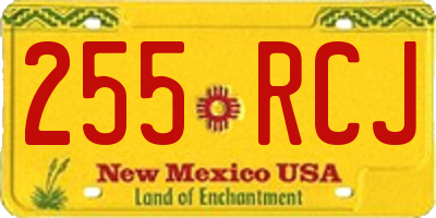 NM license plate 255RCJ