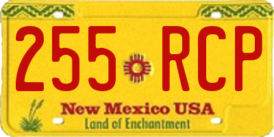 NM license plate 255RCP