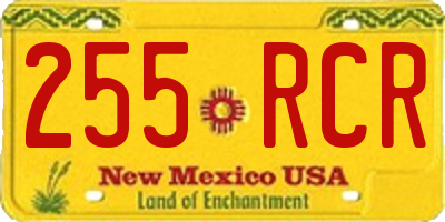 NM license plate 255RCR