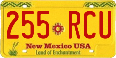 NM license plate 255RCU