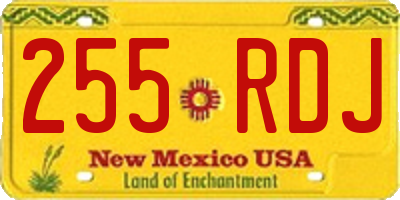 NM license plate 255RDJ