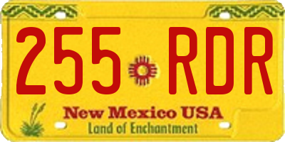 NM license plate 255RDR