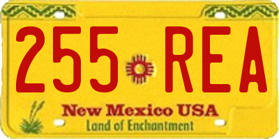 NM license plate 255REA