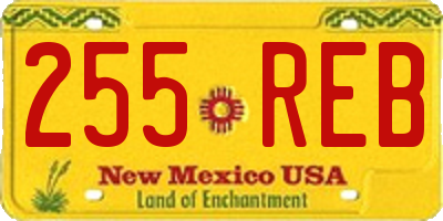 NM license plate 255REB