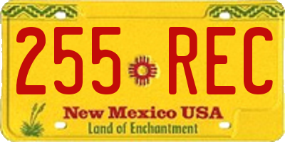 NM license plate 255REC