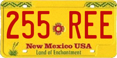 NM license plate 255REE