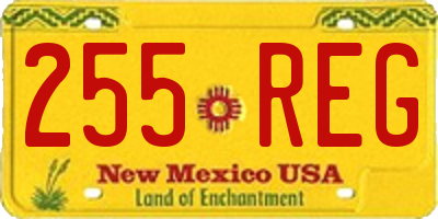 NM license plate 255REG