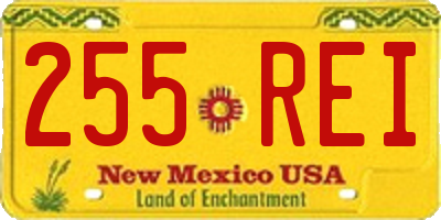 NM license plate 255REI
