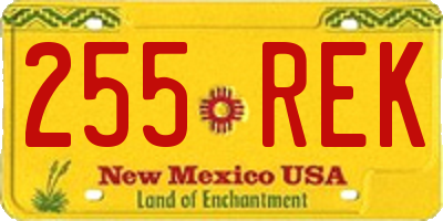 NM license plate 255REK