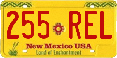 NM license plate 255REL
