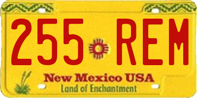NM license plate 255REM