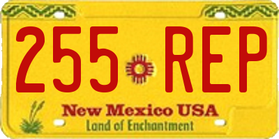 NM license plate 255REP