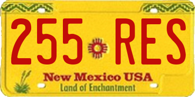 NM license plate 255RES