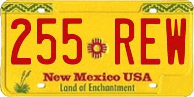 NM license plate 255REW