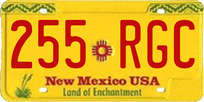 NM license plate 255RGC