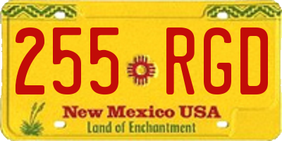 NM license plate 255RGD