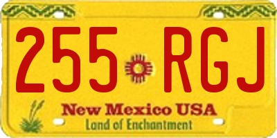 NM license plate 255RGJ