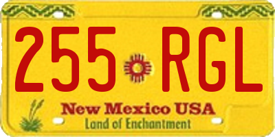 NM license plate 255RGL