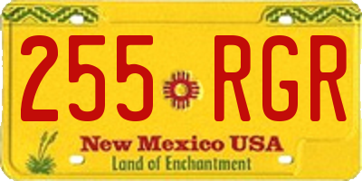 NM license plate 255RGR