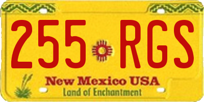 NM license plate 255RGS