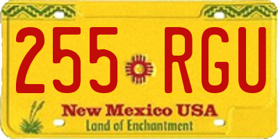 NM license plate 255RGU