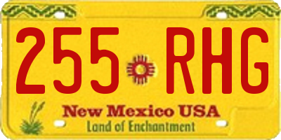 NM license plate 255RHG