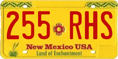 NM license plate 255RHS