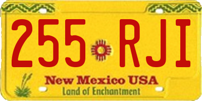 NM license plate 255RJI