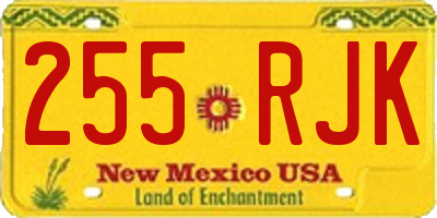 NM license plate 255RJK
