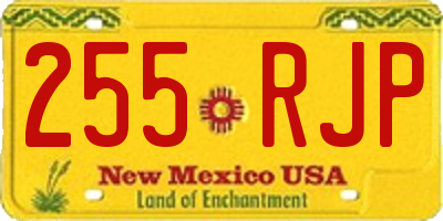 NM license plate 255RJP