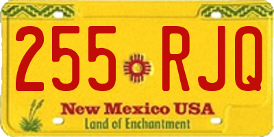NM license plate 255RJQ
