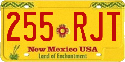 NM license plate 255RJT