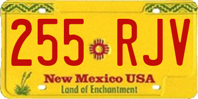 NM license plate 255RJV