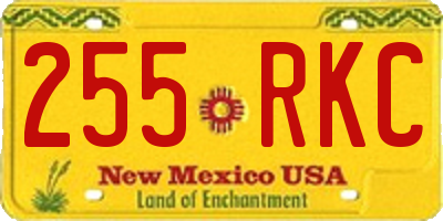 NM license plate 255RKC