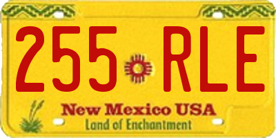 NM license plate 255RLE