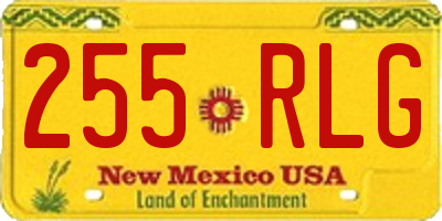 NM license plate 255RLG
