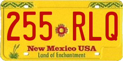 NM license plate 255RLQ