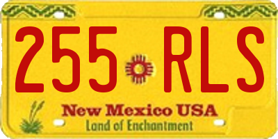 NM license plate 255RLS