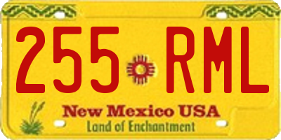 NM license plate 255RML