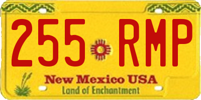 NM license plate 255RMP