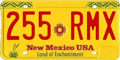 NM license plate 255RMX