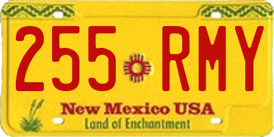 NM license plate 255RMY