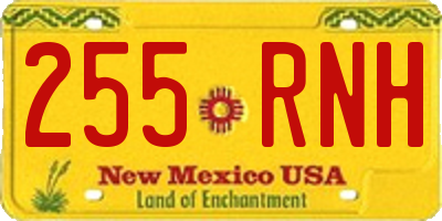 NM license plate 255RNH