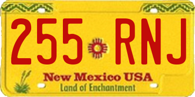 NM license plate 255RNJ