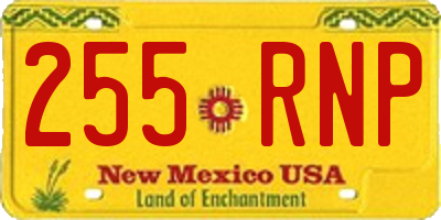 NM license plate 255RNP