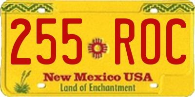 NM license plate 255ROC